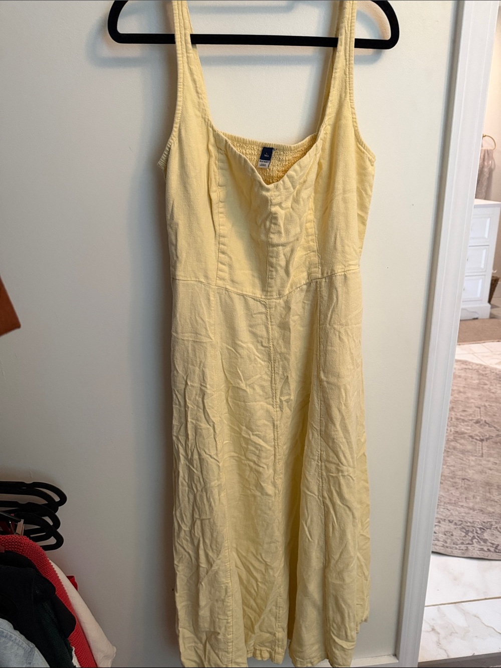 Old Navy Pale Yellow Midi Sundress